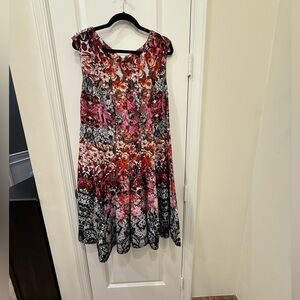 Julian Taylor floral scuba dress size 14W